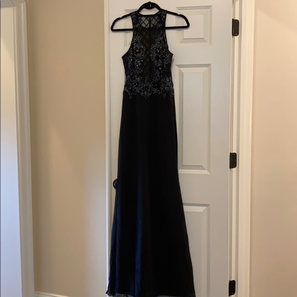 Basix Black Beaded Gown